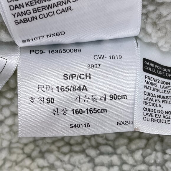 LEVI'S Premium Big E Denim Sherpa Lined Snap Button Front Trucker Jacket Women S - Picture 11 of 14